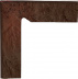 Клинкерная плитка Ceramika Paradyz Semir brown цоколь (8,1x30) двухэлементный левый